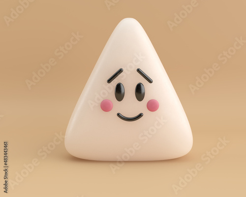 cute smiling shapes on background