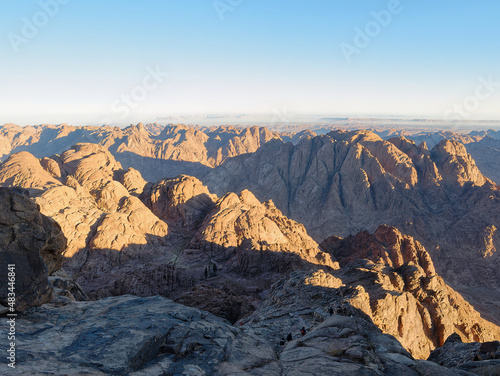 View of the mountain path in the Sinai Mountains
