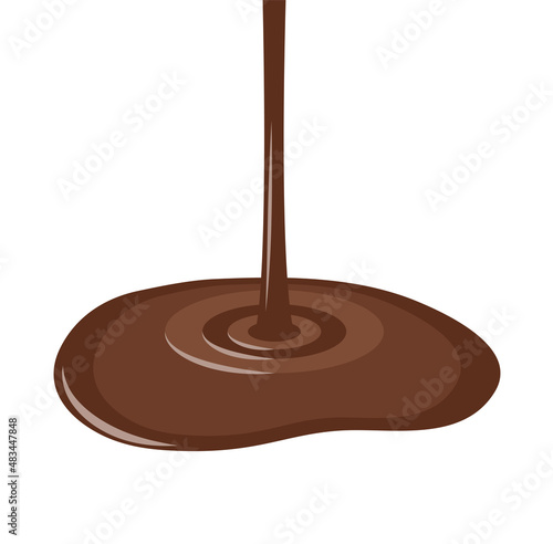 vector sweet liquid chocolate sauce