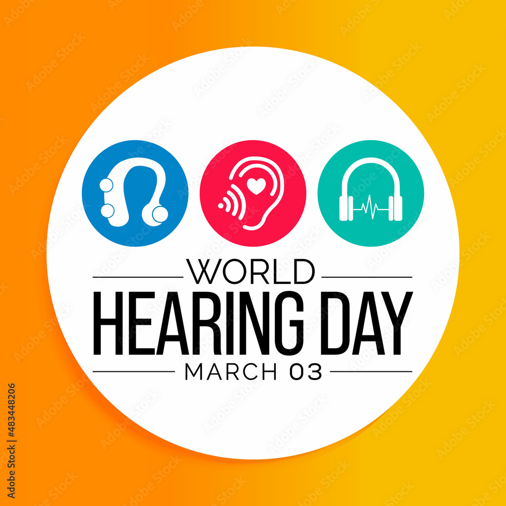 World Hearing day is observed every year on March 3, to raise awareness on how to prevent deafness and hearing loss and promote ear and hearing care across the world. Vector illustration. World Hearing day is observed every year on March 3, to raise awareness on how to prevent deafness and hearing loss and promote ear and hearing care across the world. Vector illustration.