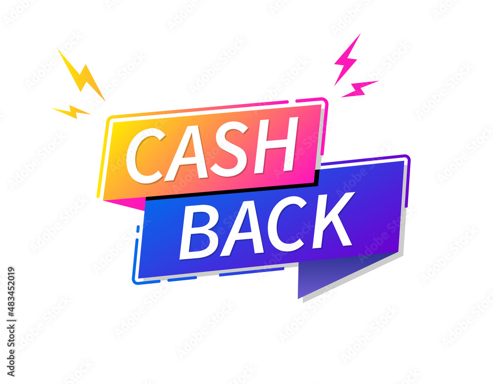 Cash back isolated vector icon. Online shopping partner program. Money economy service.