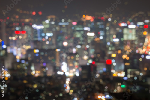 Wallpaper Mural Blurred city lights of Seoul. Torontodigital.ca