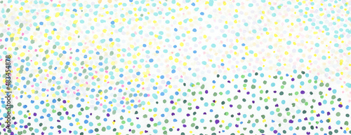 Felt-tip pen marker smear blot color dots abstract background.