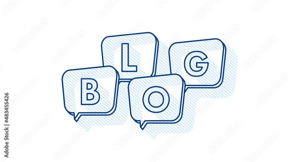 Blog bubble. Internet technology. Motion Graphic. Communication technology Blog bubble. Internet technology. Motion Graphic. Communication technology