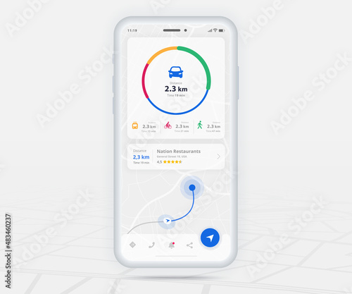 Map GPS navigation app ux ui concept, Mobile map application, Smartphone App search map navigation, Technology map, City navigation maps, City street, gps tracking, Location tracker, Vector