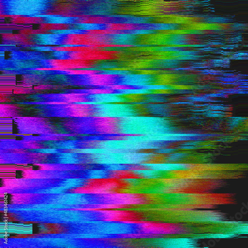 Glitch Distorted Backgrounds for Graphic Design