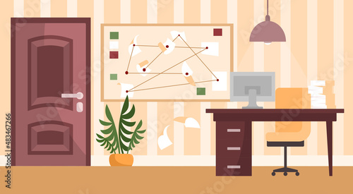 Detective office interior