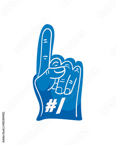 blue foam finger