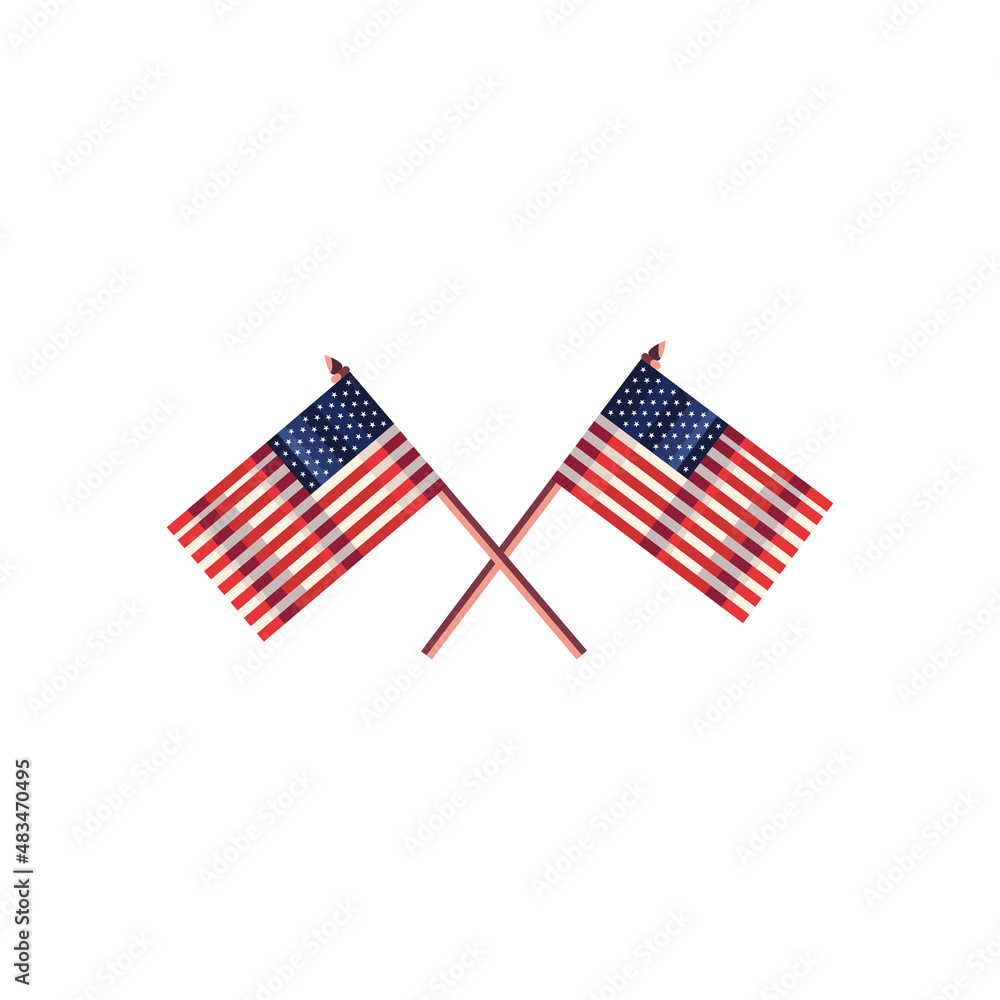 two american flags