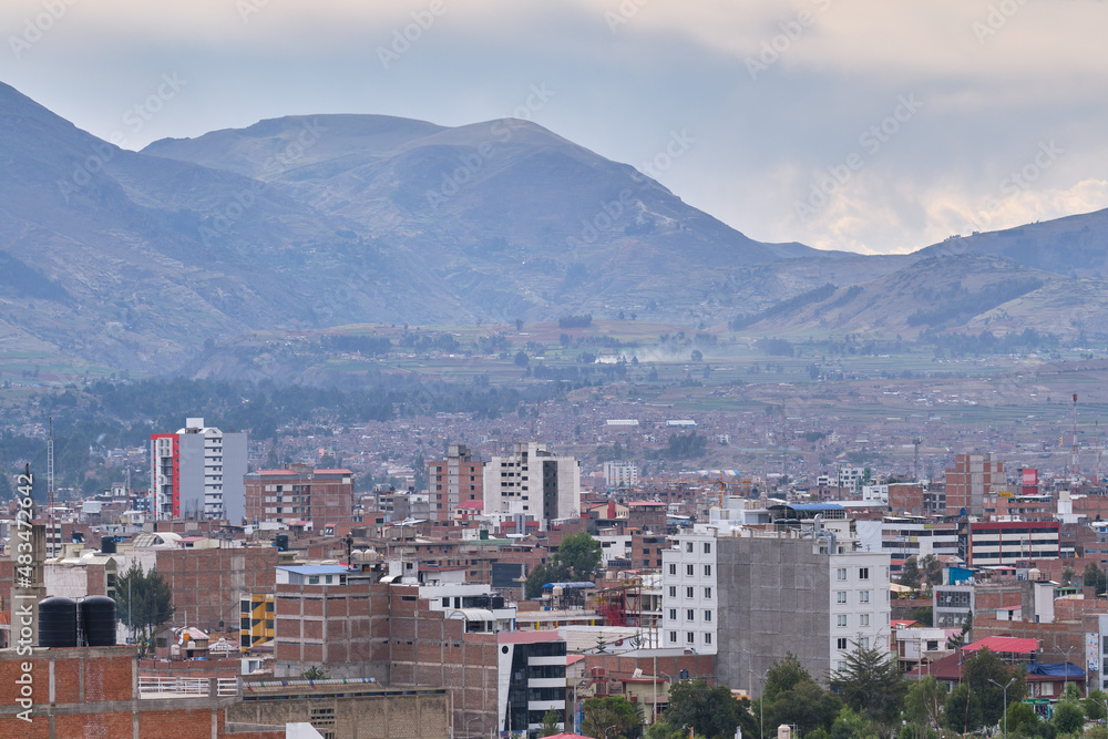 Partial view of the city of Huancayo from the viewpoint of Cerrito de la Libertad.