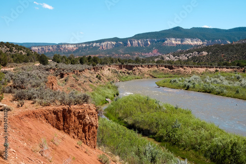New Mexico Mesa Mountain with River