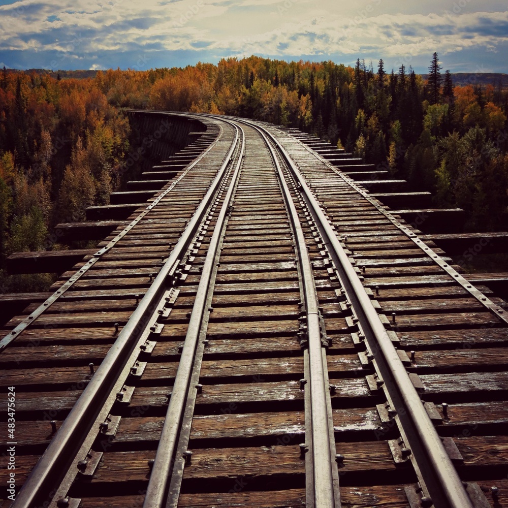 Obraz premium railway in the countryside