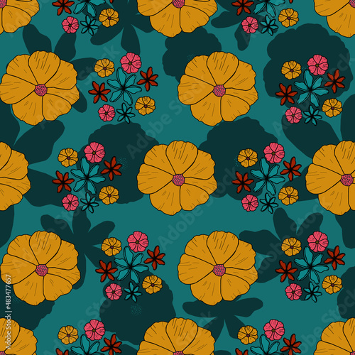 Seamless Retro floral Pattern