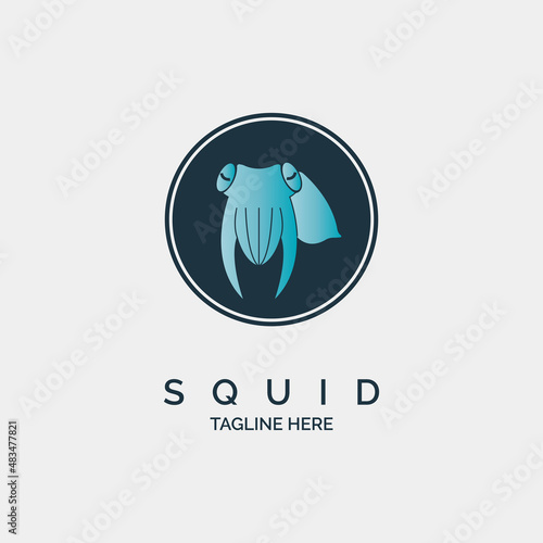 squid logo design template for brand or company and other