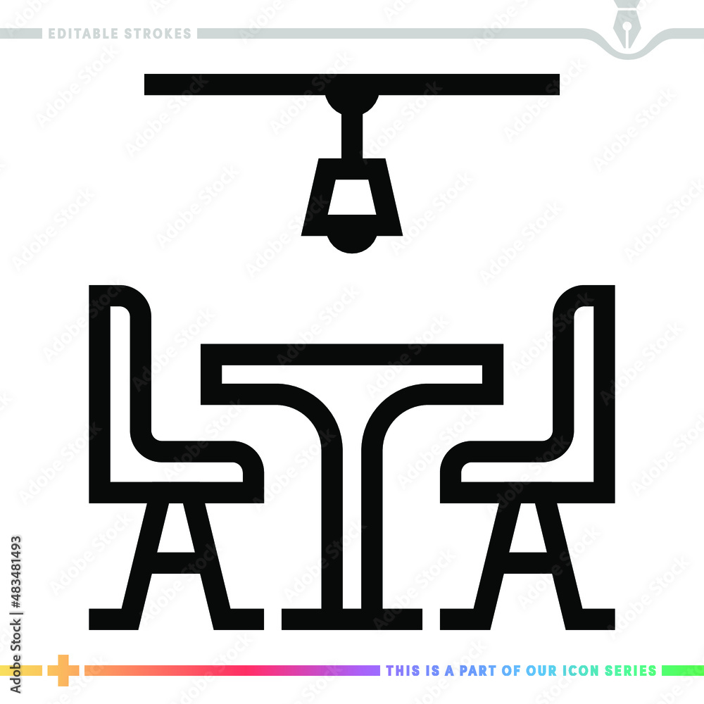 Line icon for restaurant critic illustrations with editable strokes. This vector graphic has customizable stroke width. Line icon for restaurant critic illustrations with editable strokes. This vector graphic has customizable stroke width.
