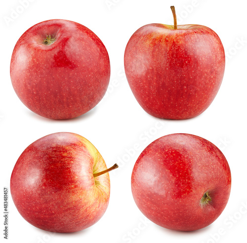 Isolated red apple collection