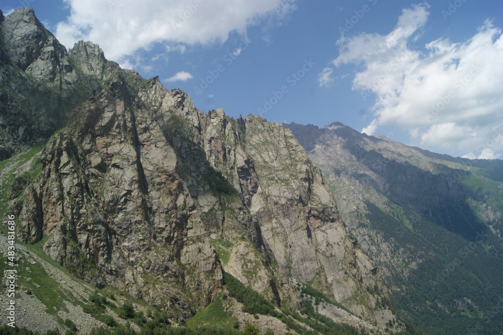Naklejka premium landscape in the mountains