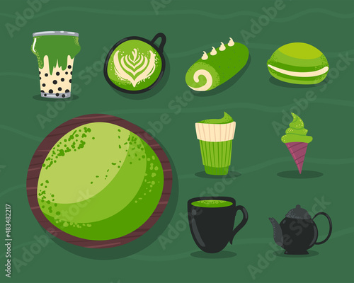 nine matcha icons