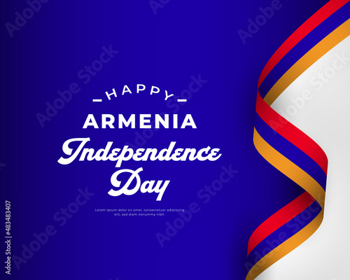 Happy Armenia Independence Day September 21th Celebration Vector Design Illustration. Template for Poster, Banner, Advertising, Greeting Card or Print Design Element