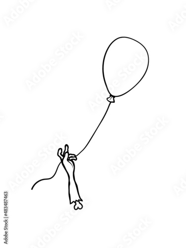 Zombie Arm Luftballon 