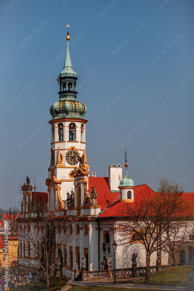 Obraz premium View of the Loreta Church in Prague, Czech Republic.