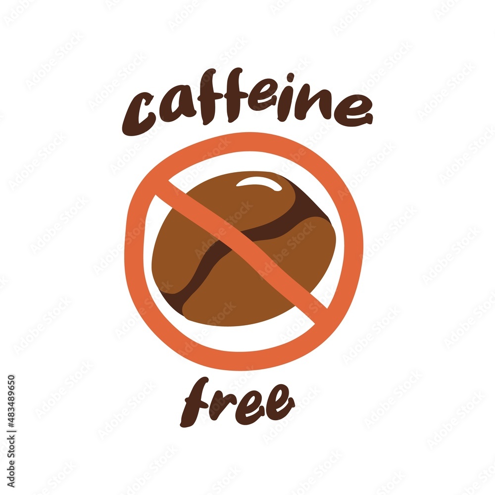 Caffeine free quality label, insignia design Caffeine free quality label, insignia design