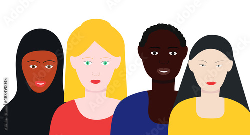 Racial equality of women for use in web design