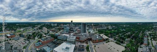Aerial panorama view of Kitchener, Ontario, Canada