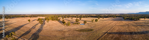 Australian outback - wide aerial panorama with text space photo