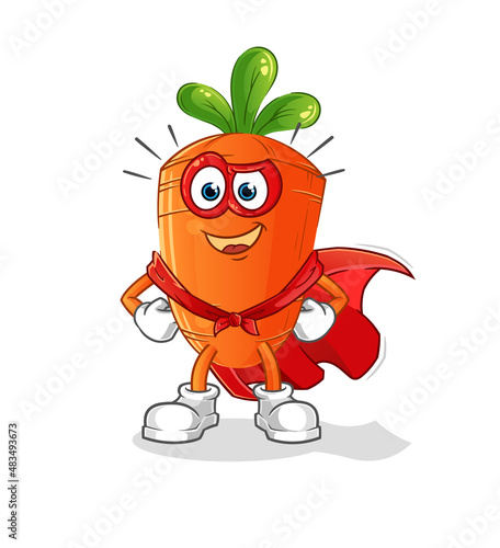 carrot heroes vector. cartoon character