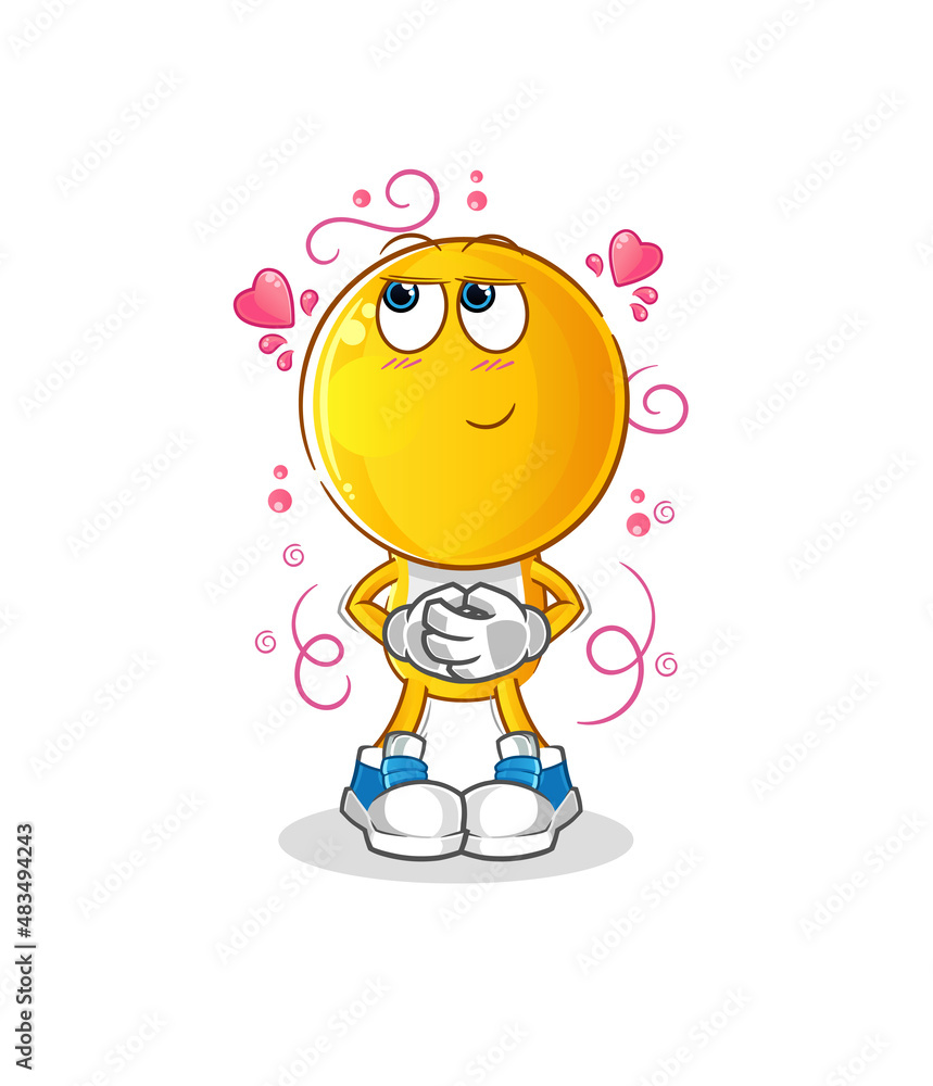 emoticon head cartoon shy vector. cartoon character emoticon head cartoon shy vector. cartoon character