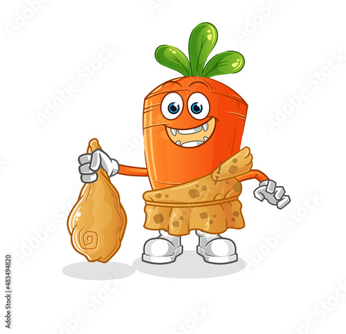 carrot ancient cartoon. cartoon mascot vector