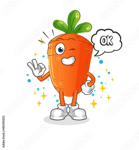 carrot agree mascot. cartoon vector