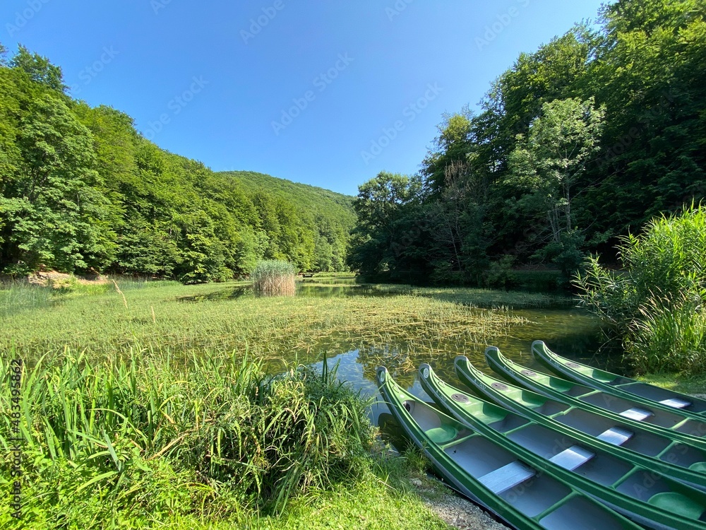 Artificial lakes in a Park forest Jankovac Papuk nature park, Croatia