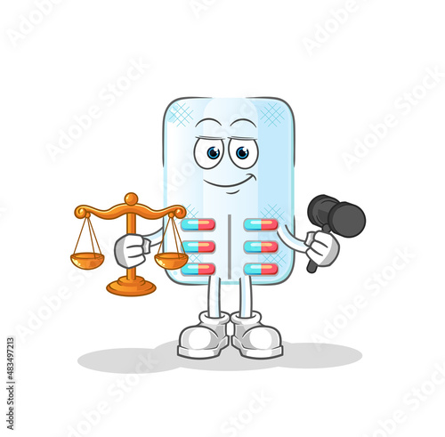 medicine lawyer cartoon. cartoon mascot vector