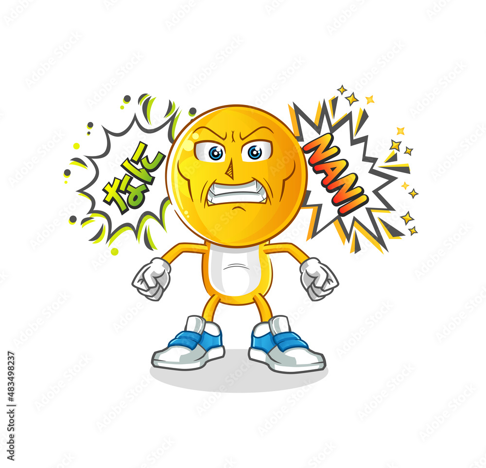 emoticon head cartoon anime angry vector. cartoon character emoticon head cartoon anime angry vector. cartoon character