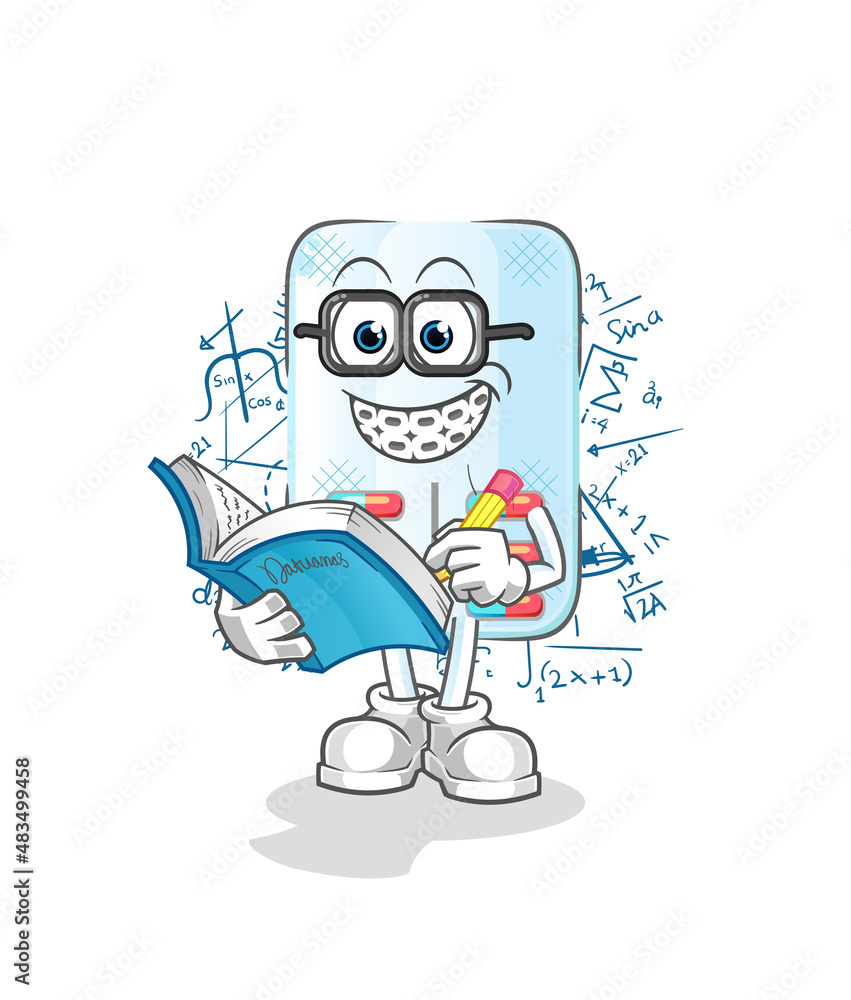 medicine geek cartoon. cartoon mascot vector