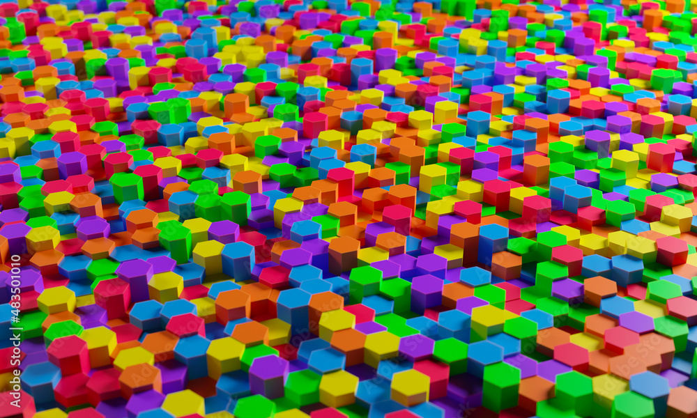 Pattern of randomly colored hexagons Pattern of randomly colored hexagons