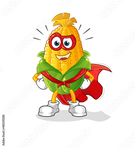 corn heroes vector. cartoon character