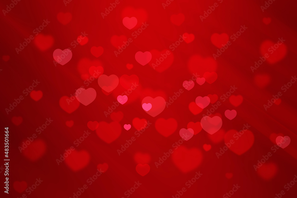 red gradient abstract background with heart shape texture for valentine and christmas.