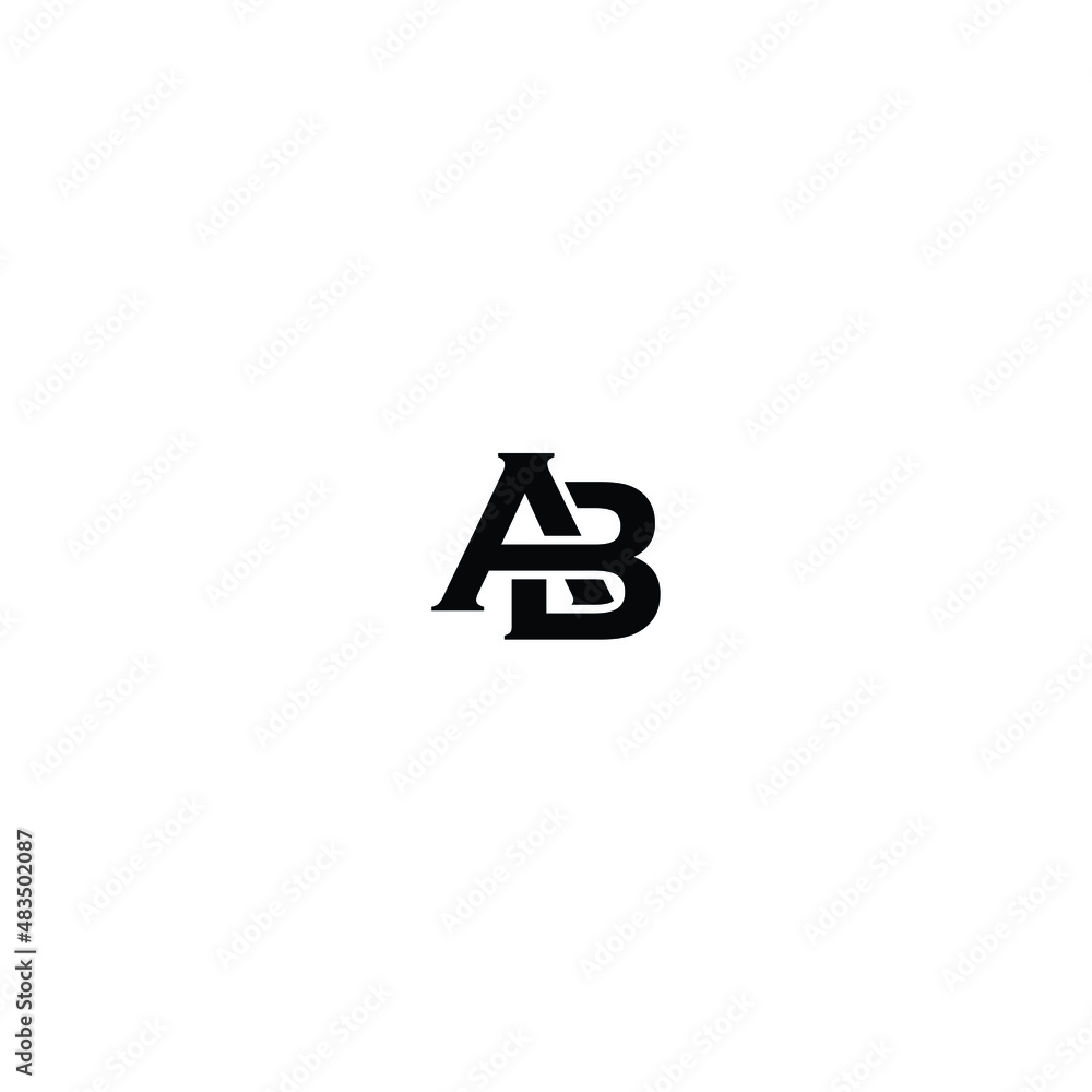 Obraz premium ab ba Letter Initial Logo Design Template Vector Illustration