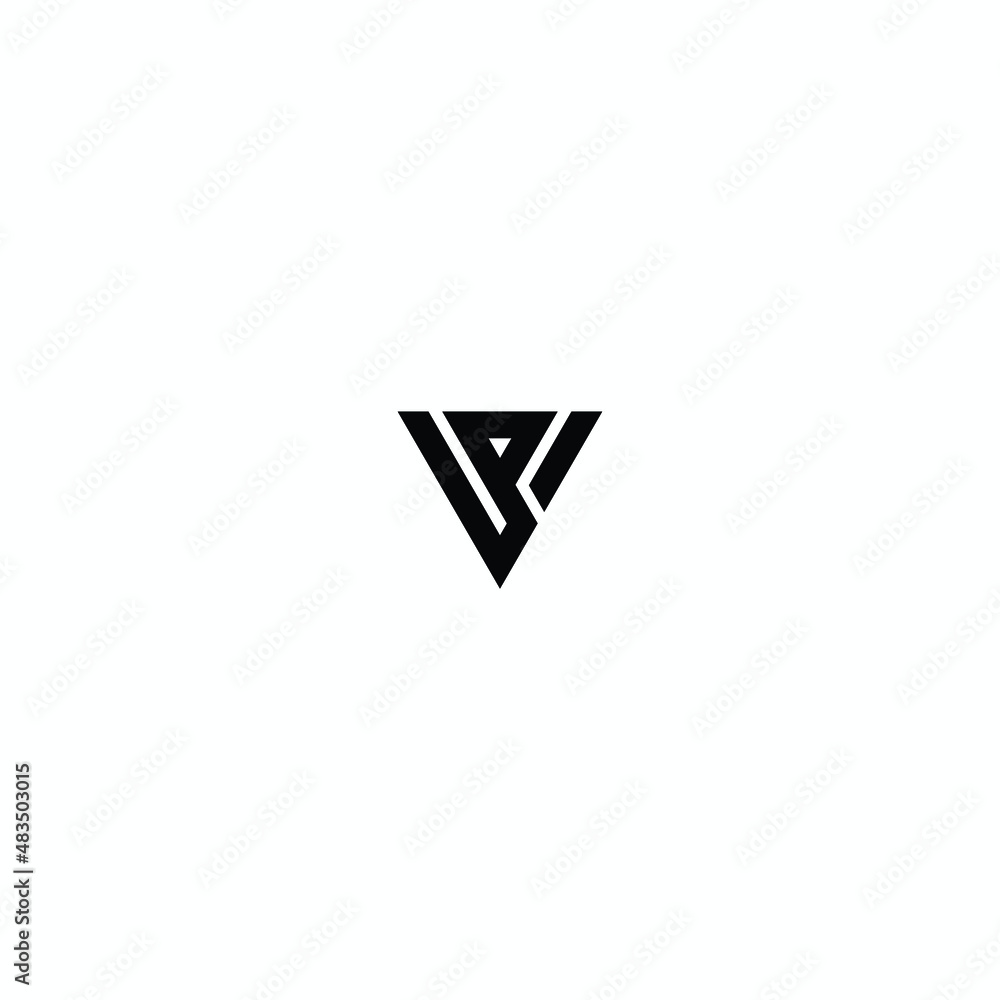 Letter VP P V triangle logo design vector Letter VP P V triangle logo design vector