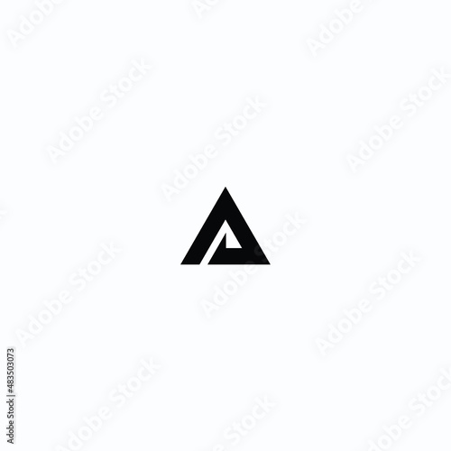 Free Download Letter A logo with mountain peaks design - GFXLoad