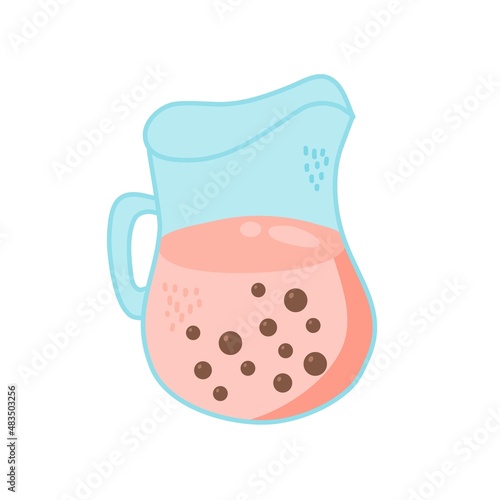 Fresh boba coffee or bubbletea
