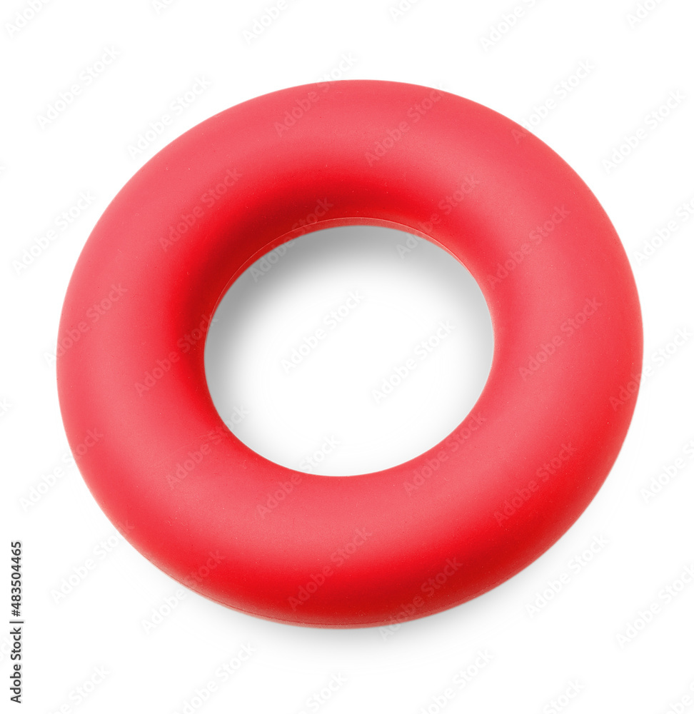 round red carpal expander carved isolated on a white background round red carpal expander carved isolated on a white background
