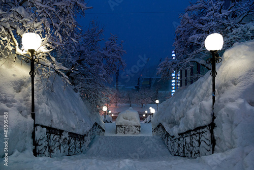 Staircase downtown Petropavlovsk-Kamchatsky