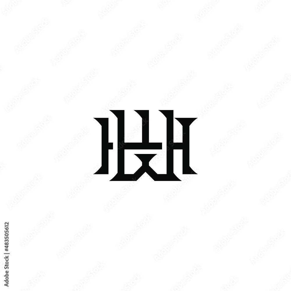 wh latter vector logo abstrack wh latter vector logo abstrack
