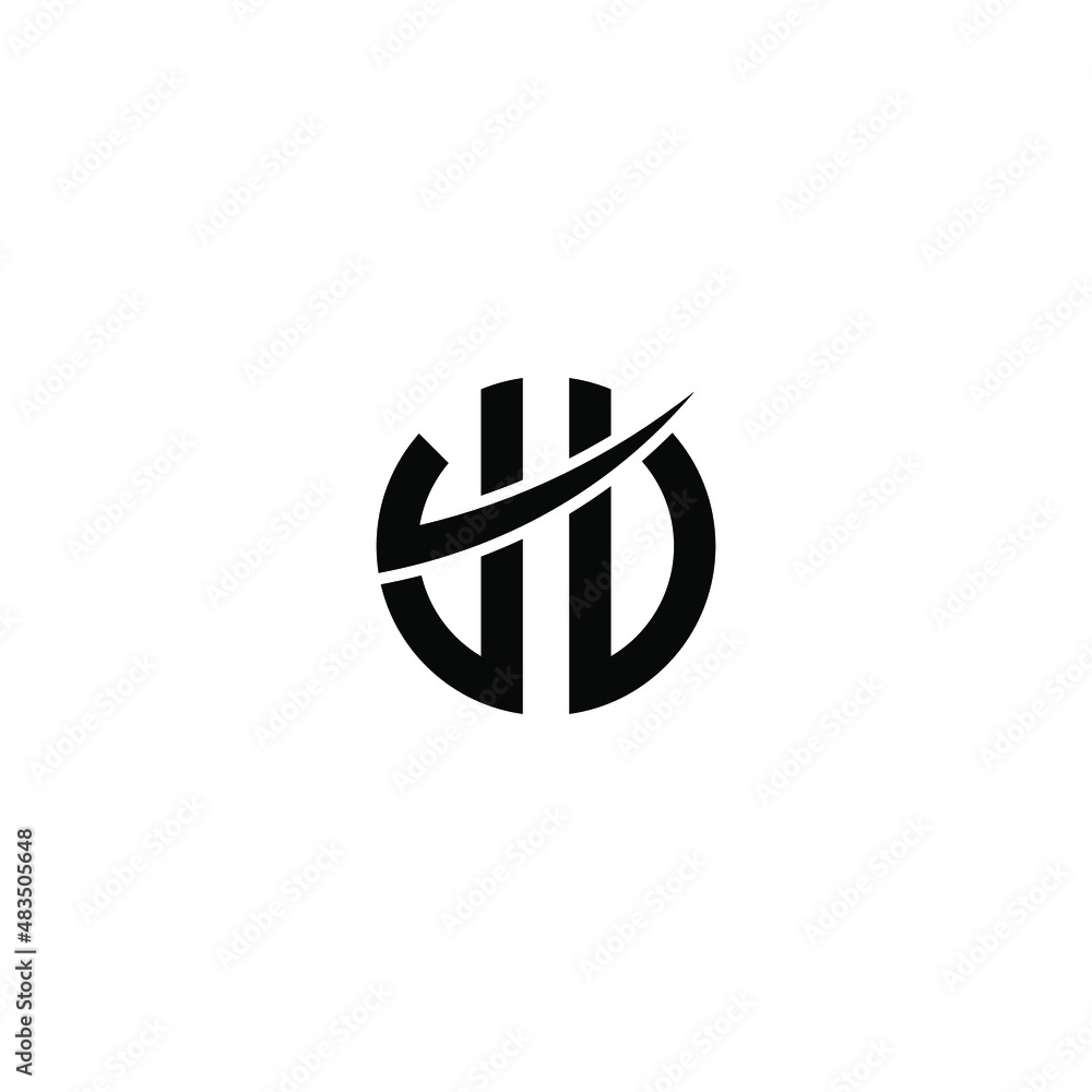 Obraz premium wh latter vector logo abstrack