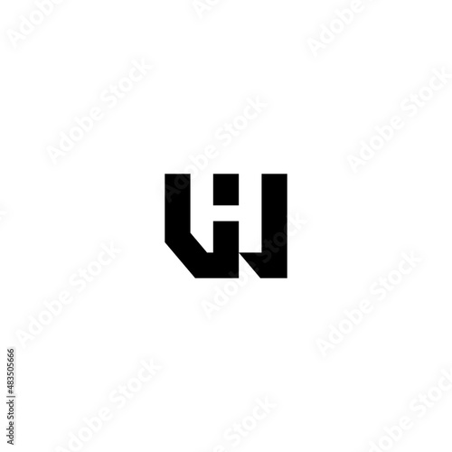 Initial letter WH logo design vector