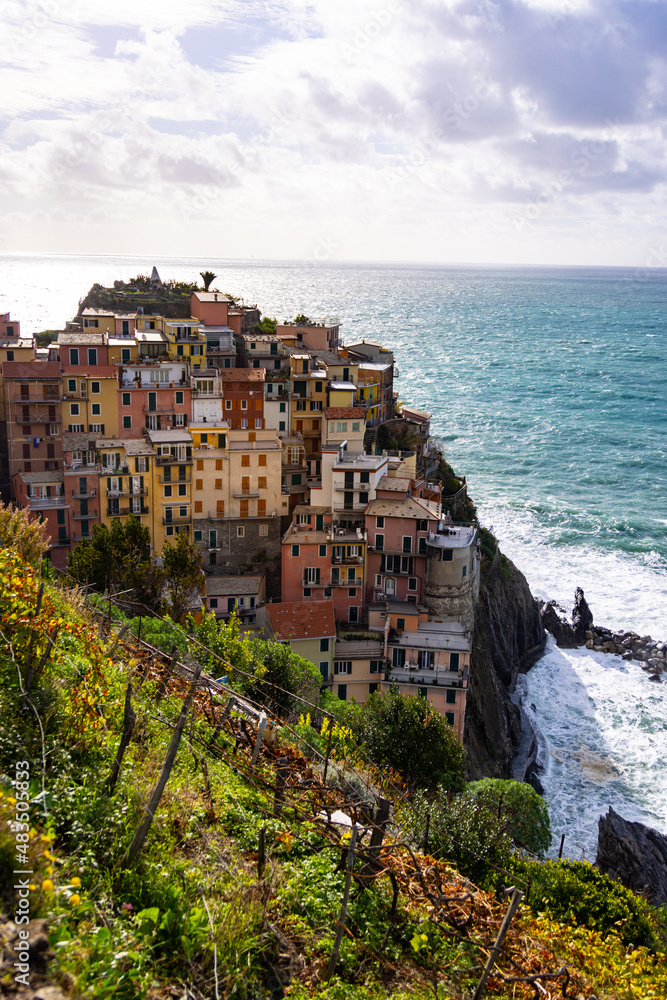 Amazing Village of Manarola in Cinque Terre at the Italian coast - travel photography